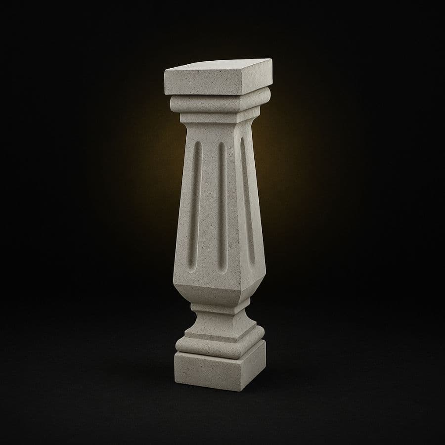 Balastro prismático estriado de cantera gris