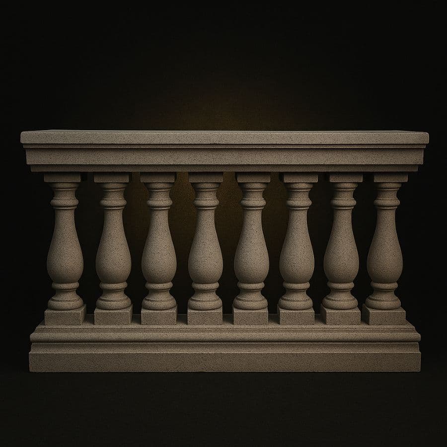 Módulo de barandal con balastros torneados clásicos