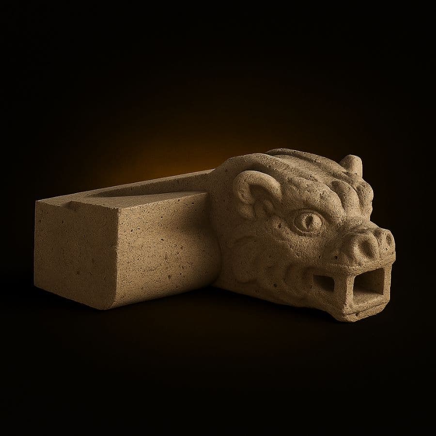 Canal doble de cantera beige