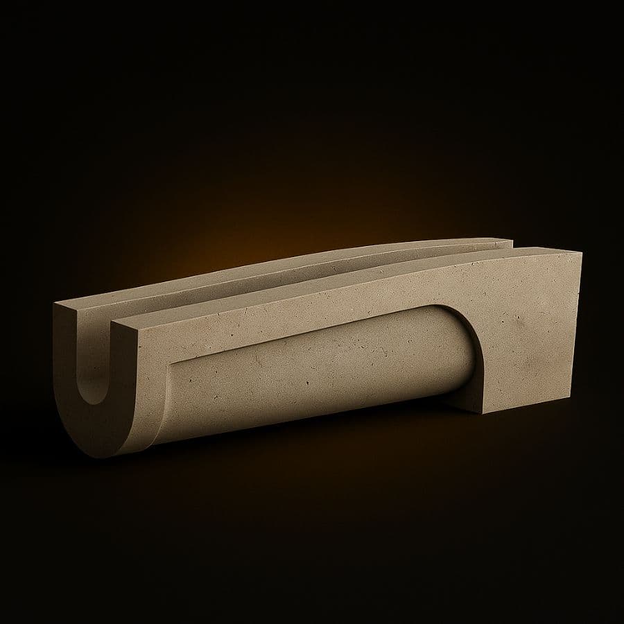 Canal liso de cantera beige