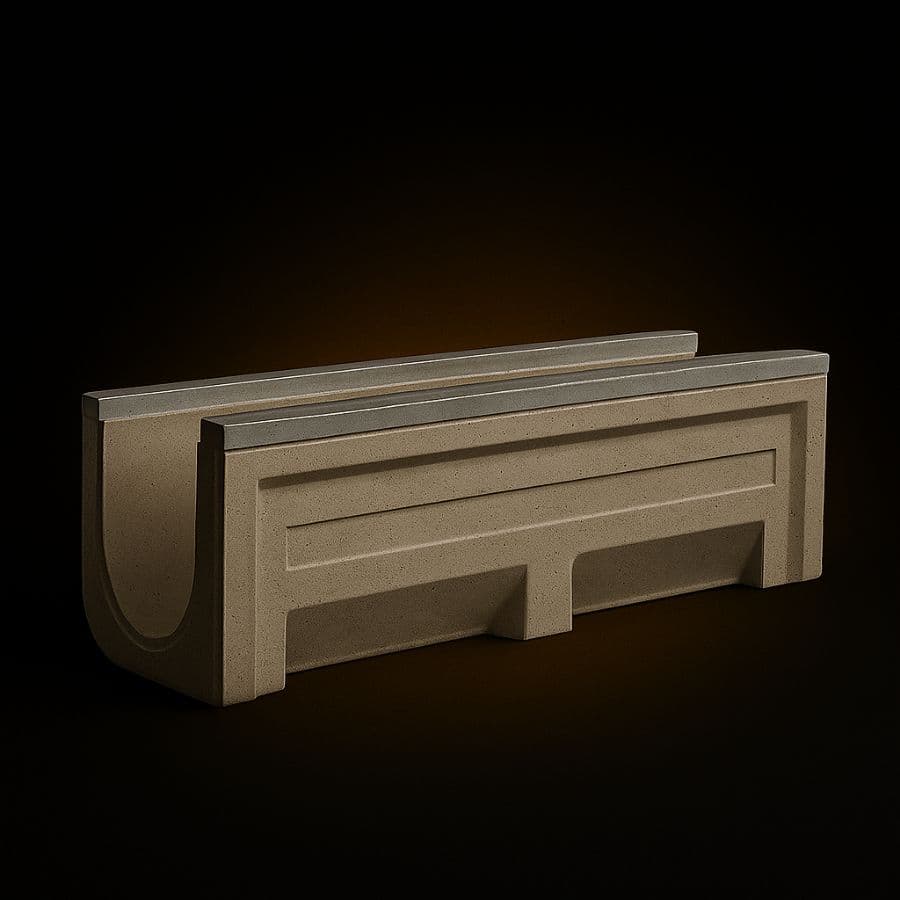 Canaleta de piedra clara