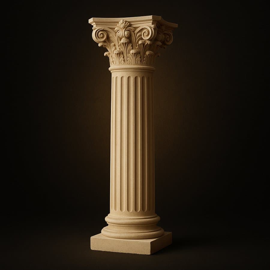 Columna corintia — Cantera blanca