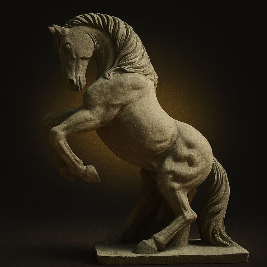 Caballo encabritado de cantera