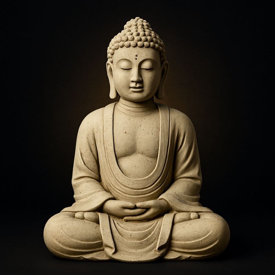 Buda meditando en posición de loto