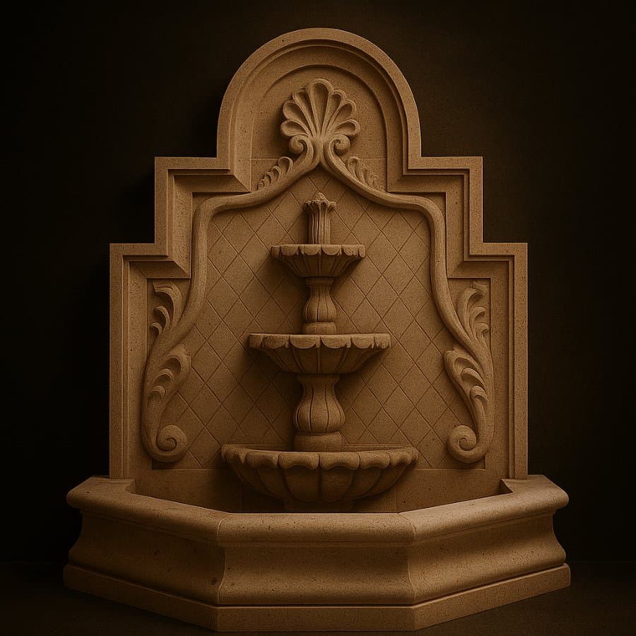 Fuente de pared — Barroca (Cantera clara)