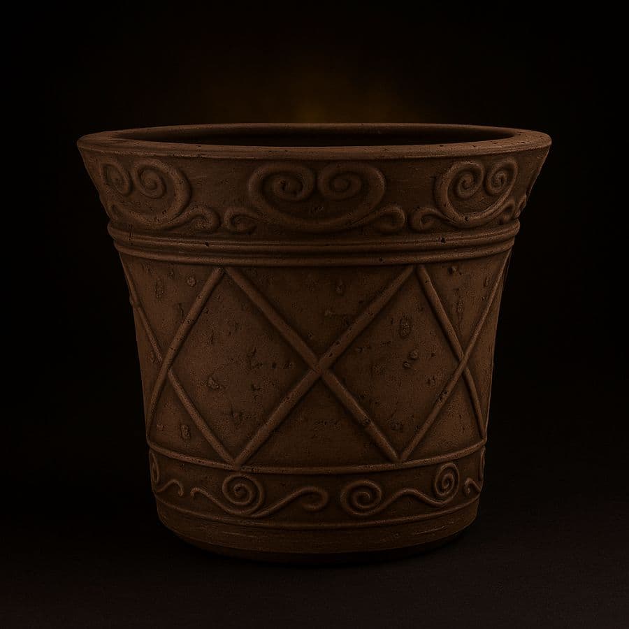 Maceta geométrica café