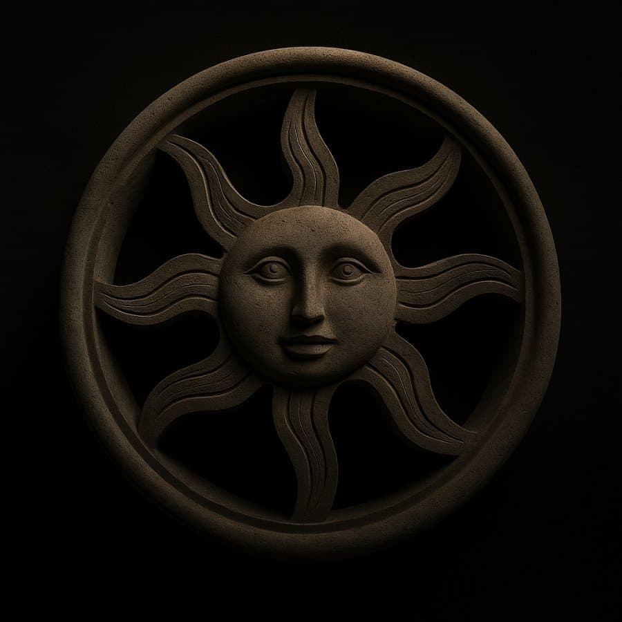 Sol tallado — Cantera gris